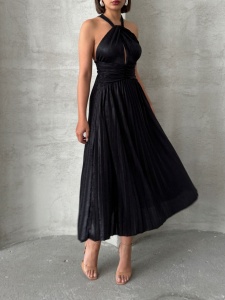Rochie eleganta plisata cu aspect lucios - Img 6