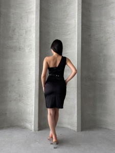 Rochie eleganta scurta cu accesoriu curea - Img 3