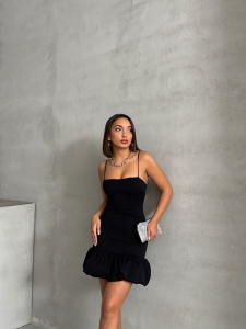 Rochie eleganta scurta cu bretele - Img 7