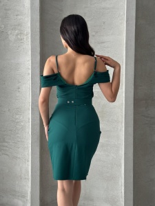 Rochie eleganta scurta cu lantisoare - Img 2