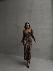 Rochie lunga animal print - Img 2