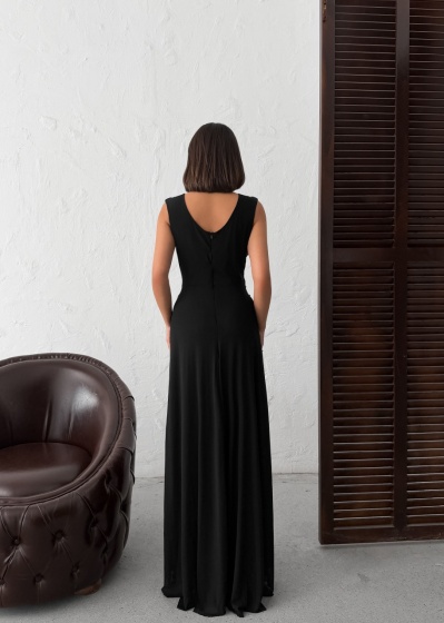 Rochie lunga din tull accesorizata cu strasuri - Img 6