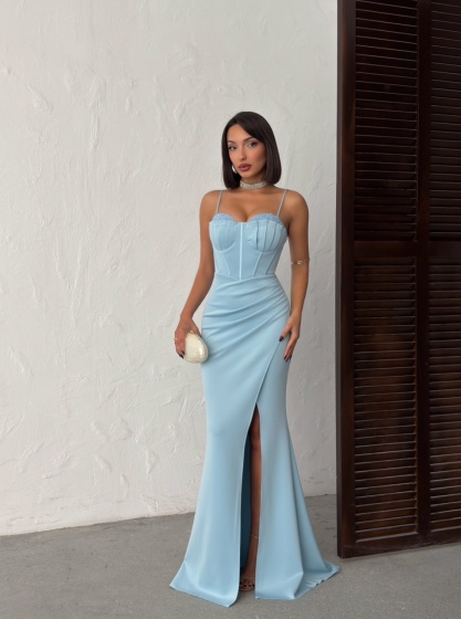 Rochie lunga eleganta tip corset - Img 5