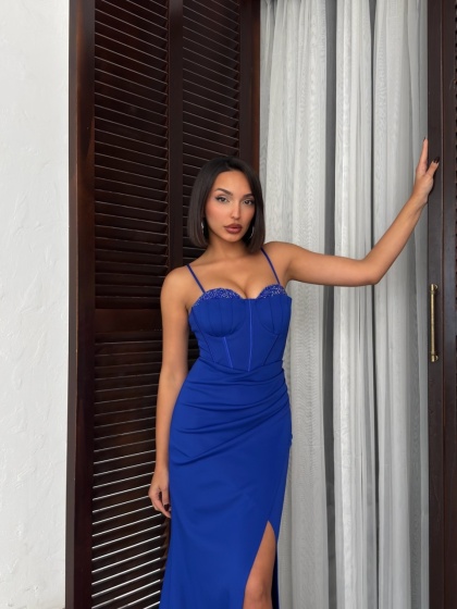Rochie lunga eleganta tip corset - Img 7
