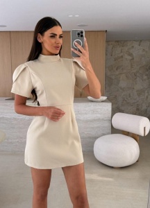 Rochie scurta cu funda la spate - Img 2
