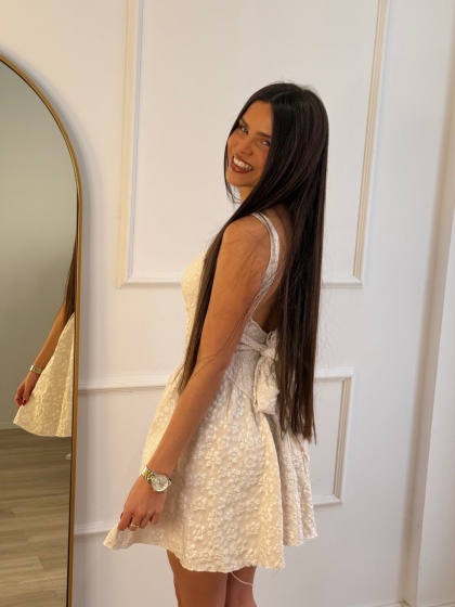 Rochie scurtă cu insertii si spate gol - Img 2