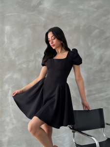 Rochie scurta cu maneci bufante - Img 1