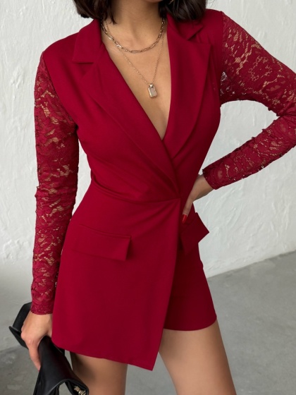 Salopeta scurta petrecuta stil sacou