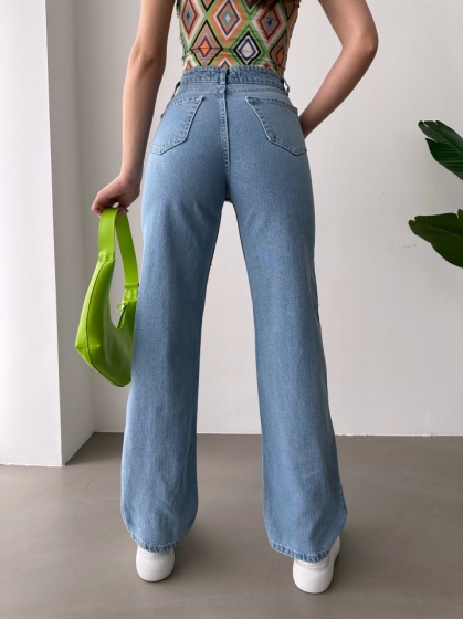 Blugi dama evazați cu rupturi - Img 4