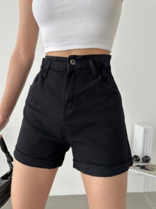 Blugi dama scurti cu elastic in talie - Img 2