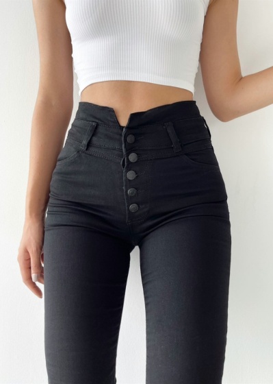 Blugi dama skinny cu nasturi - Img 3