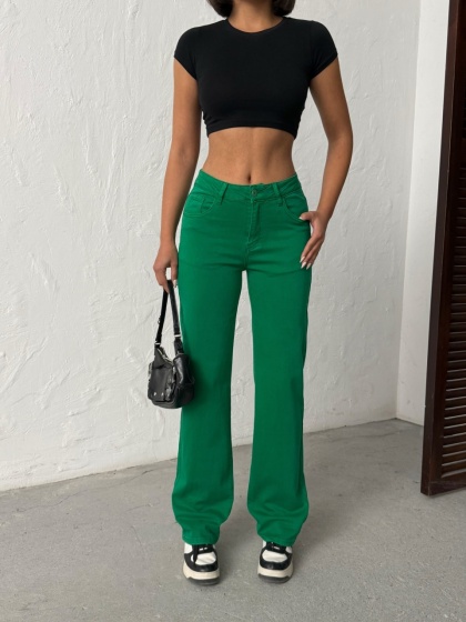 Blugi drepti elastici simpli - Img 4