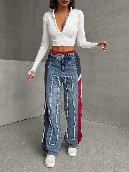 Blugi evazati cu fas