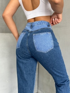 Blugi mom fit elastici in doua culori - Img 4