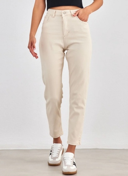 Blugi mom fit elastici simpli - Img 3