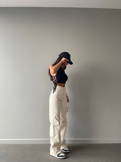 Blugi wide leg evazati simpli - Img 4