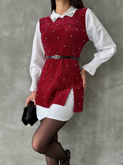 Camasa stil vesta cu accesoriu curea - Img 2