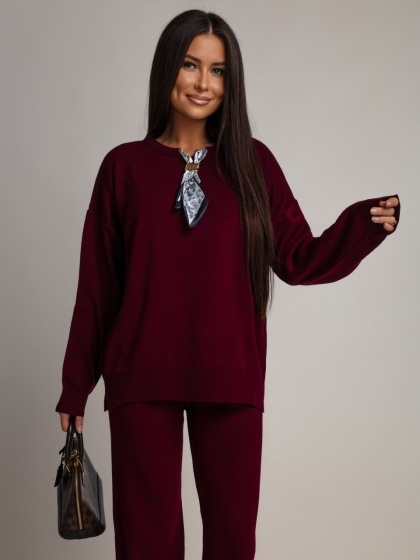 Compleu din tricot cu pantaloni evazati - Img 3