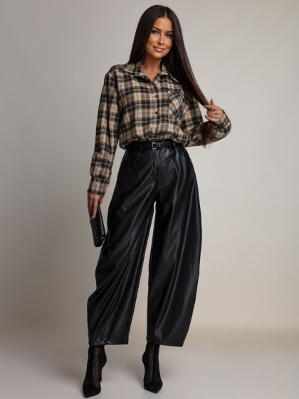 Pantaloni din piele ecologica tip balon - Img 2