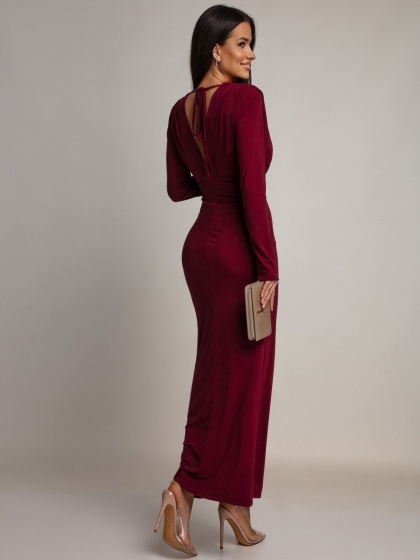 Rochie din Lycra cu decolteu V față-spate - Img 4