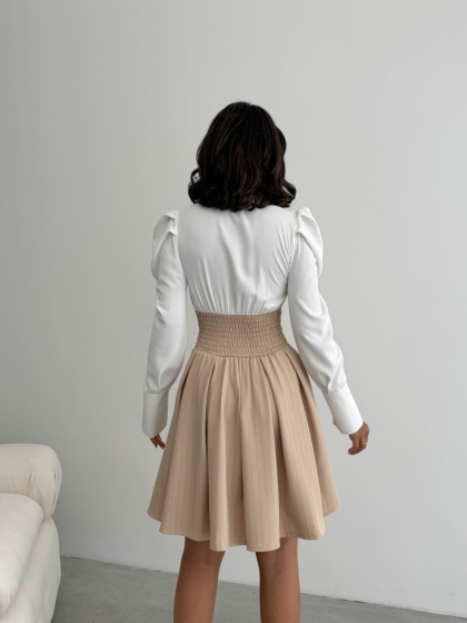 Rochie elegant cu corset si camasa - Img 3