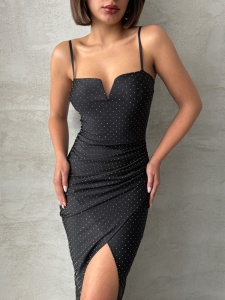 Rochie eleganta cu aplicatie din strasuri - Img 2