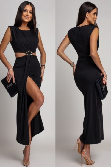 Rochie eleganta din lycra cu accesoriu in talie - Img 2