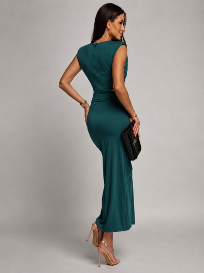 Rochie eleganta din lycra cu accesoriu in talie - Img 2