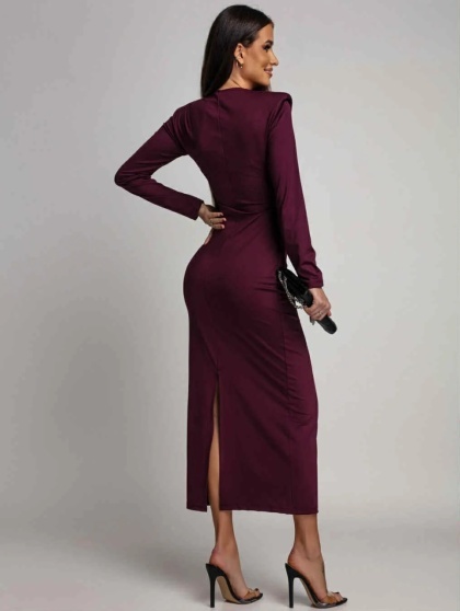 Rochie eleganta din lycra cu accesoriu - Img 5
