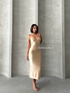 Rochie eleganta din lycra cu bretele din lant - Img 9