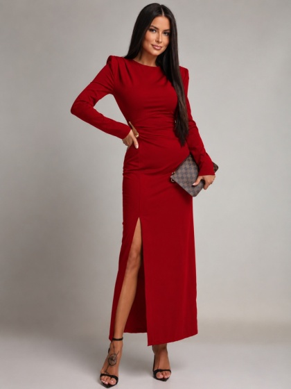 Rochie elegantă din lycra, cu detaliu metalic - Img 3