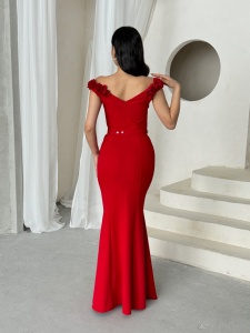 Rochie eleganta lunga cu accesoriu curea - Img 2