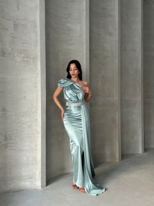 Rochie eleganta lunga cu accesoriu curea - Img 5