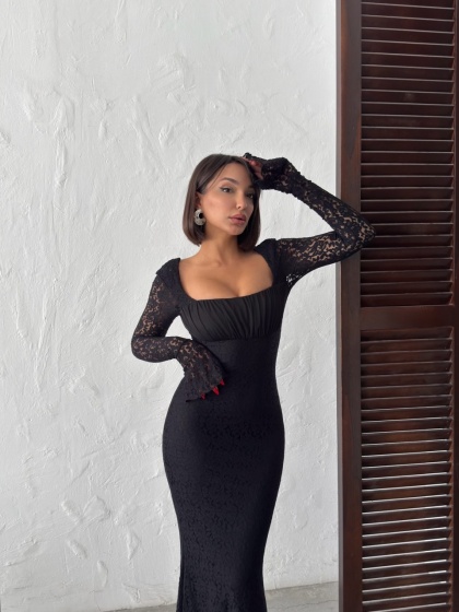 Rochie eleganta lunga din dantela  - Img 7