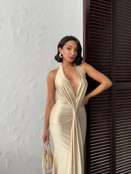 Rochie eleganta lunga din lycra - Img 5