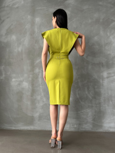 Rochie eleganta midi accesorizata cu strasuri - Img 4