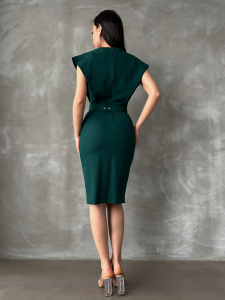 Rochie eleganta midi accesorizata cu strasuri - Img 6