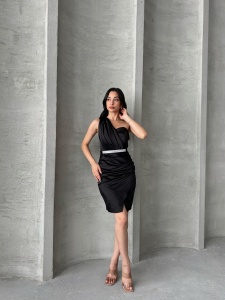 Rochie eleganta scurta cu accesoriu curea - Img 4