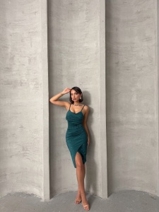 Rochie eleganta scurta cu aplicatii din strasuri - Img 5