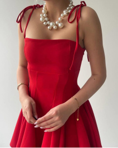 Rochie eleganta scurta cu bretele - Img 3