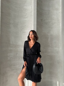 Rochie eleganta scurta plisata - Img 4