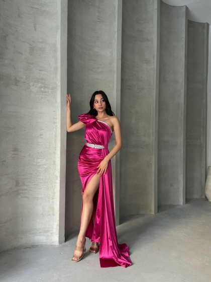 Rochie lunga cu accesoriu curea - Img 5