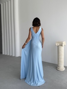 Rochie lunga eleganta cu detalii din paiete - Img 3