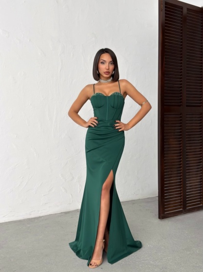 Rochie lunga eleganta tip corset - Img 6
