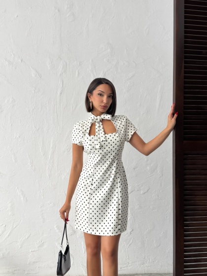 Rochie scurtă cu buline - Img 5