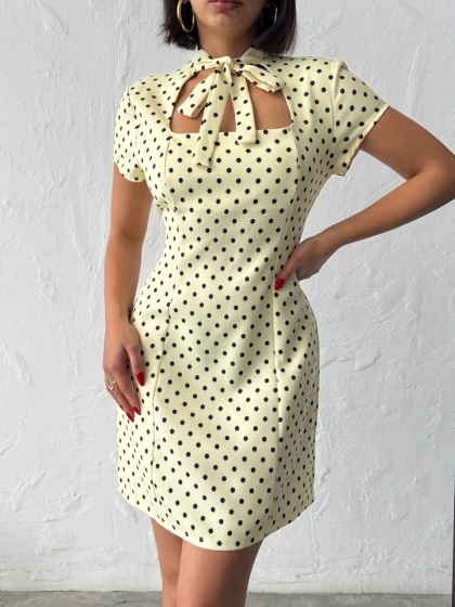 Rochie scurtă cu buline - Img 2