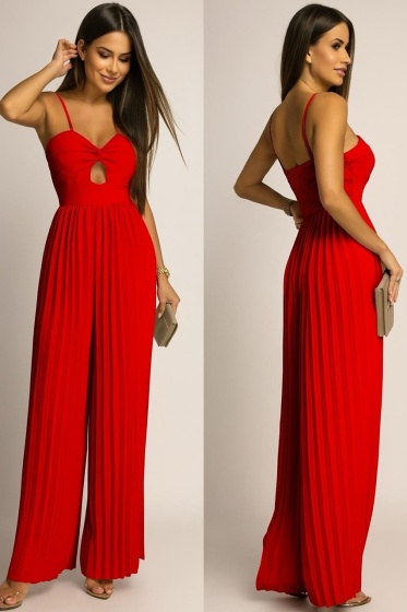 Salopeta plisata cu bretele