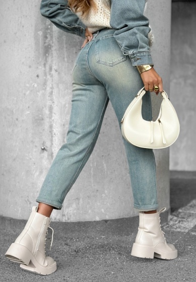 Blugi baggy fit elastici simpli - Img 2