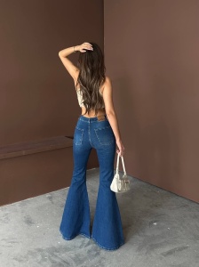 Blugi elastici extra evazati - Img 3