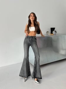 Blugi elastici super evazati - Img 2